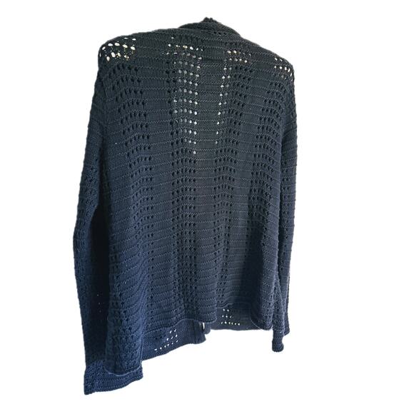 Willow Vintage Crochet Cardigan Sweater Medium Gray - Picture 5 of 8